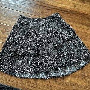 Black and cream skirt.